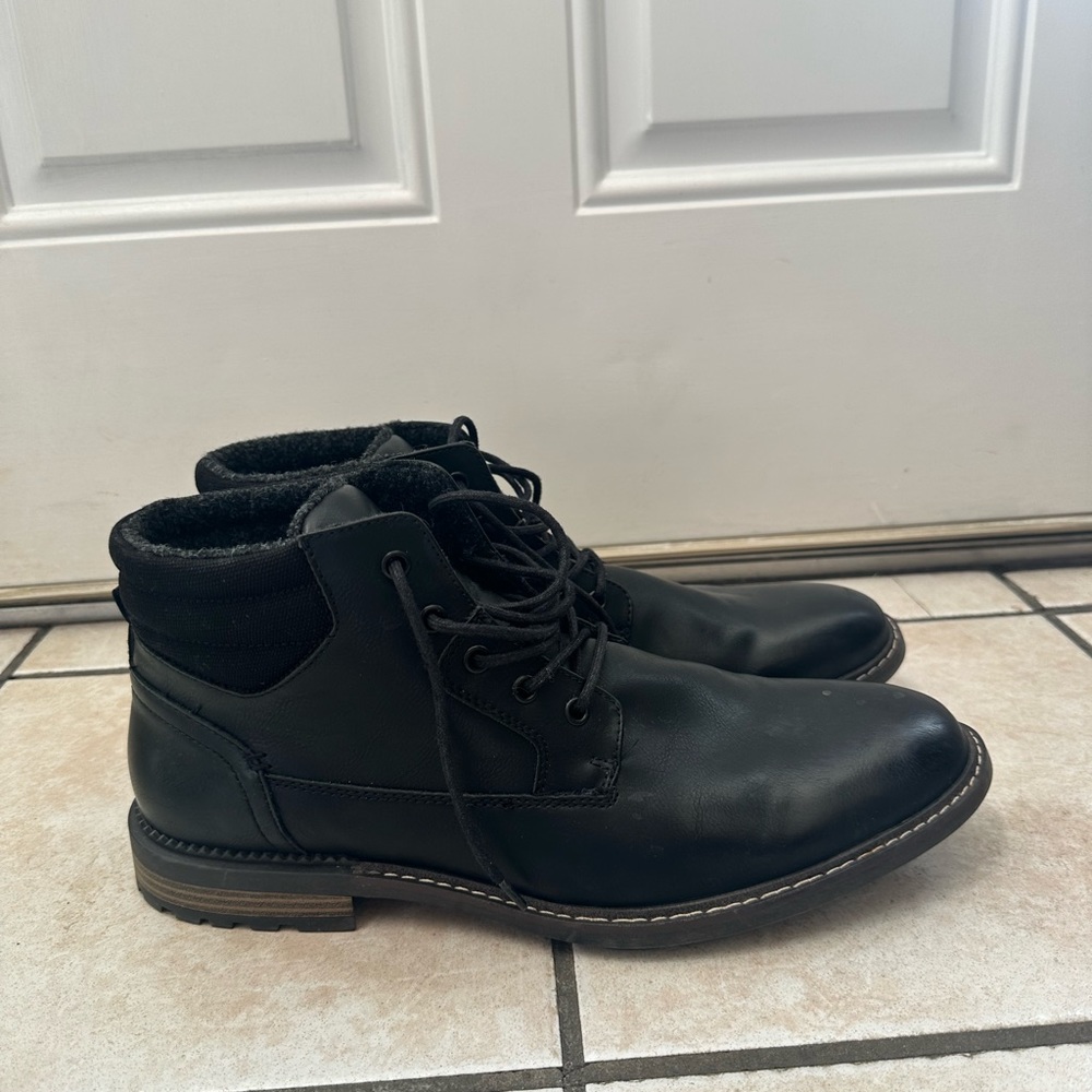 Size 13 Parker Chukka - Black Leather Boots!